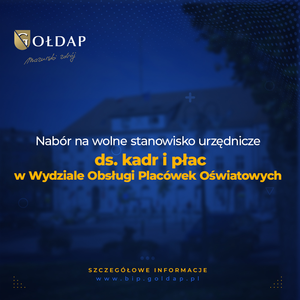 Nabór na stanowisko urzędnicze w Gołdapi