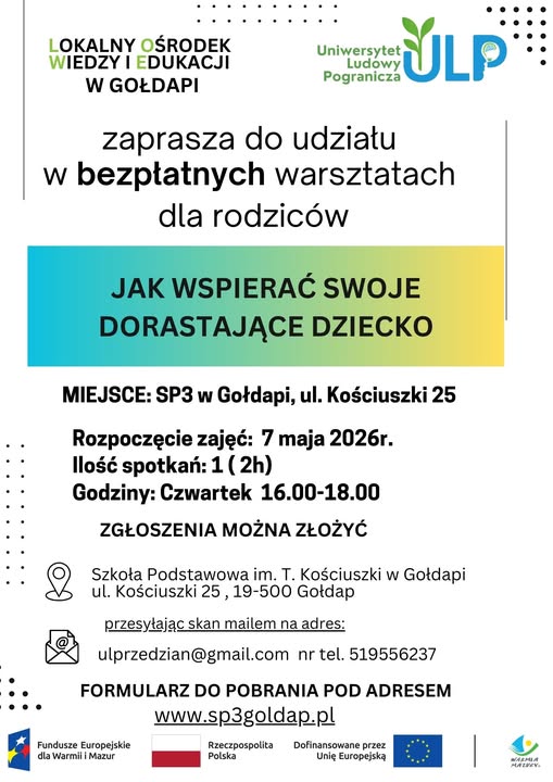 Szkolenia dla rodziców w SP3 – początki 26 lutego 2026 roku