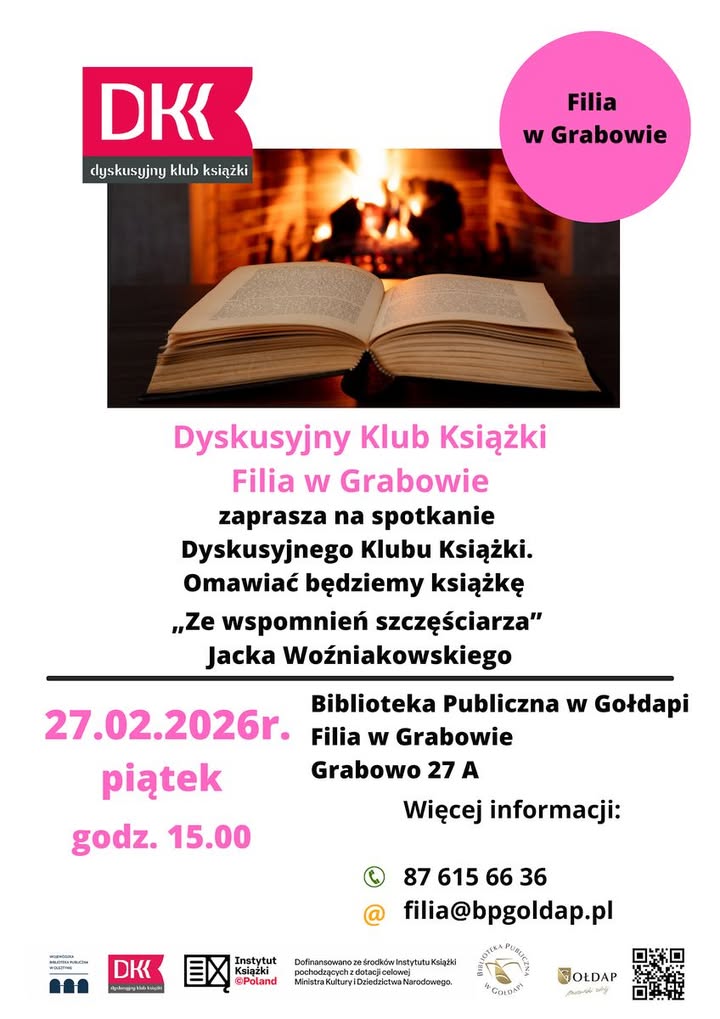 Dyskusyjny klub książki w Grabowie zaprasza na spotkanie w lutym
