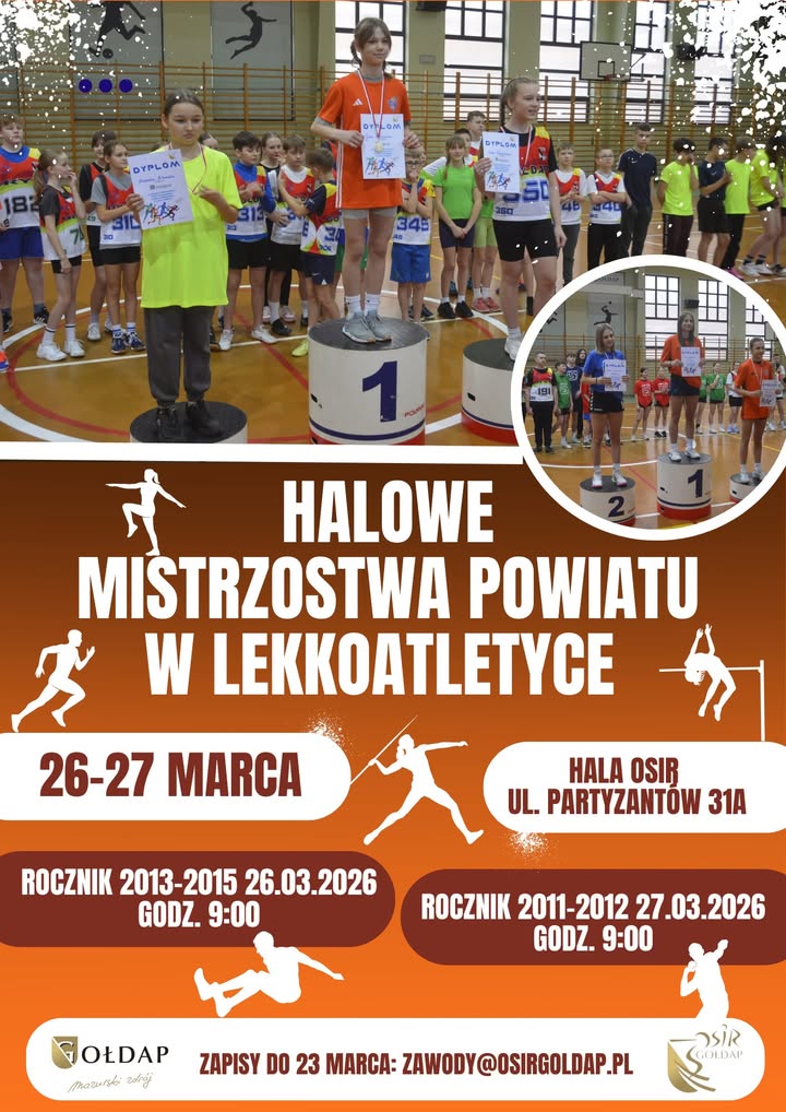 Halowe Mistrzostwa Powiatu Szkół Podstawowych w Lekkoatletyce w Gołdapi