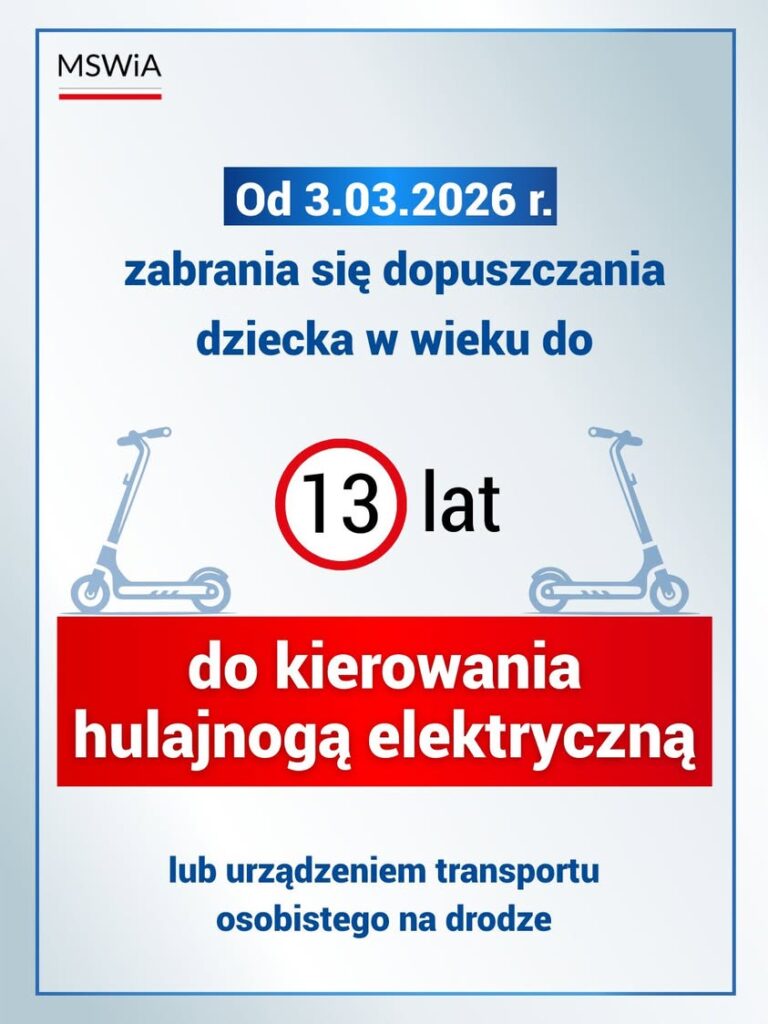 Nowe przepisy dotyczące hulajnóg elektrycznych w Polsce od 3 marca