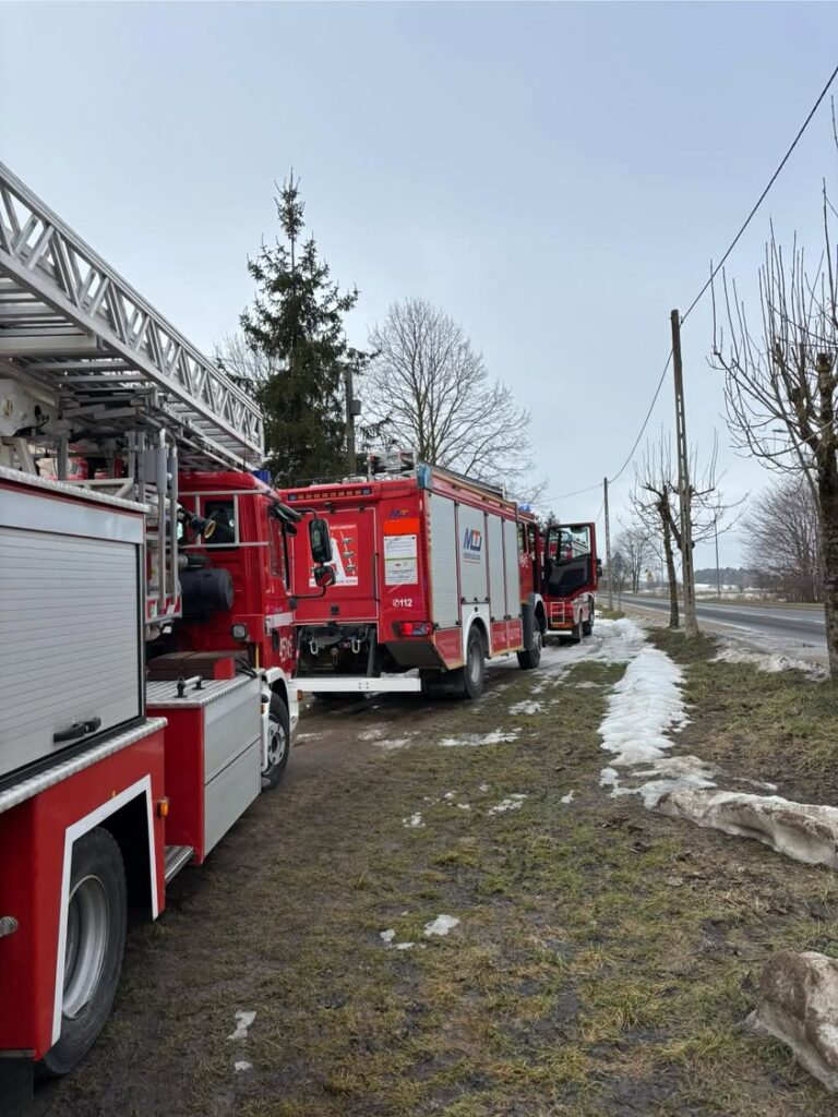 Pożar przewodu kominowego w Baniach Mazurskich