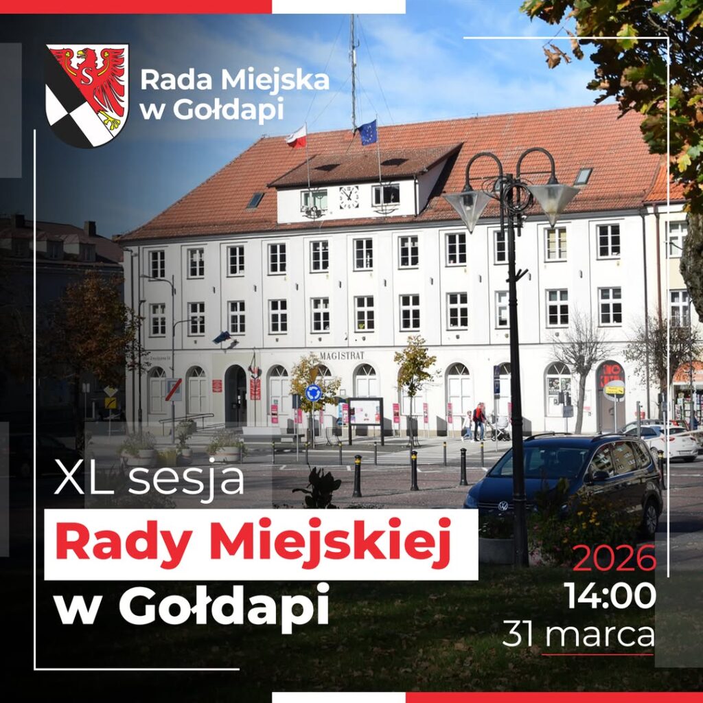 XL sesja Rady Miejskiej w Gołdapi – transmisja na eSesja.tv