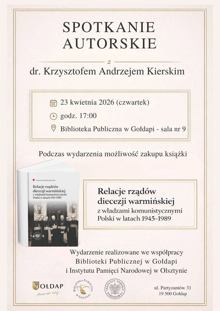 Spotkanie z dr. Krzysztofem Kierskim w bibliotece w Gołdapi