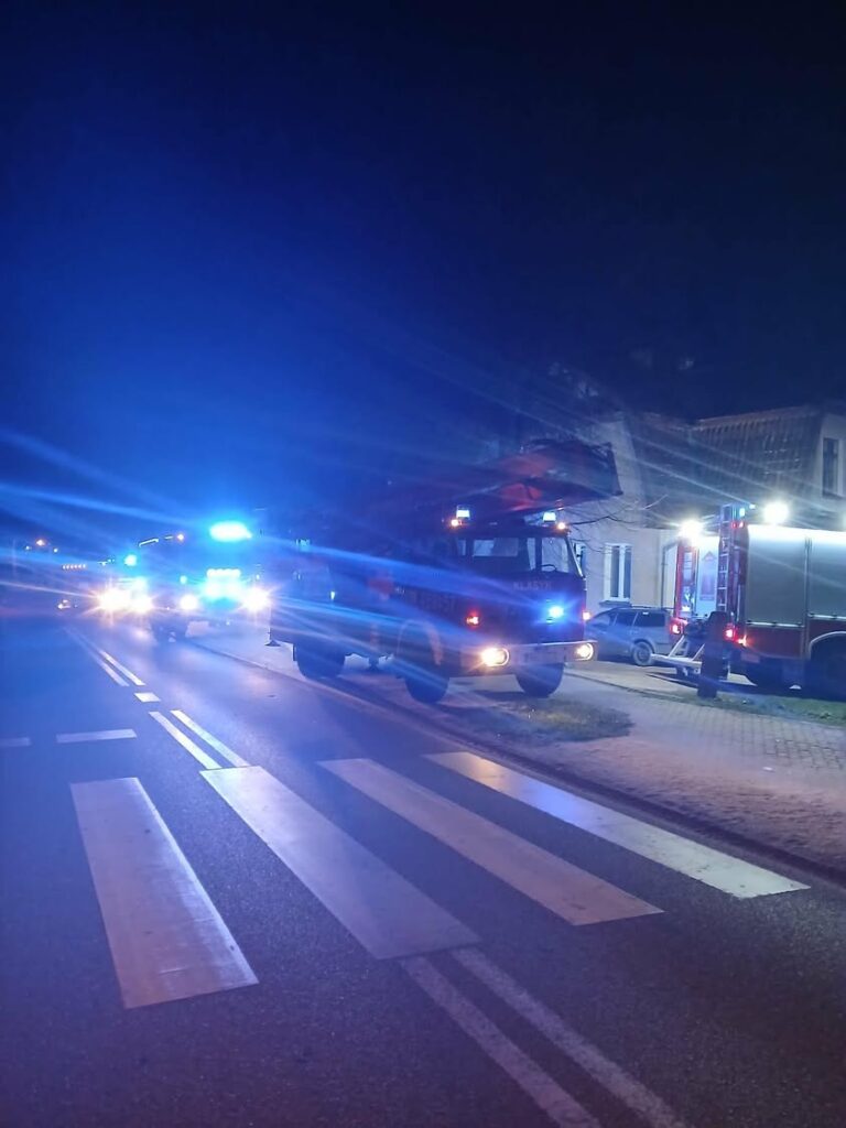 Pożar przewodu kominowego w Baniach Mazurskich