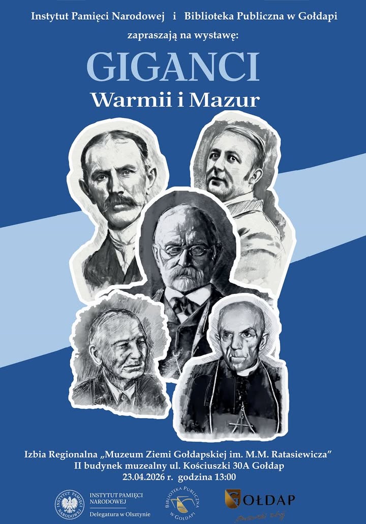 Wernisaż wystawy „Giganci Warmii i Mazur” w Gołdapi 23 kwietnia 2026 r.