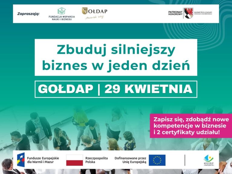 Gala Zielonego Przedsiębiorcy w Gołdapi już 29 kwietnia