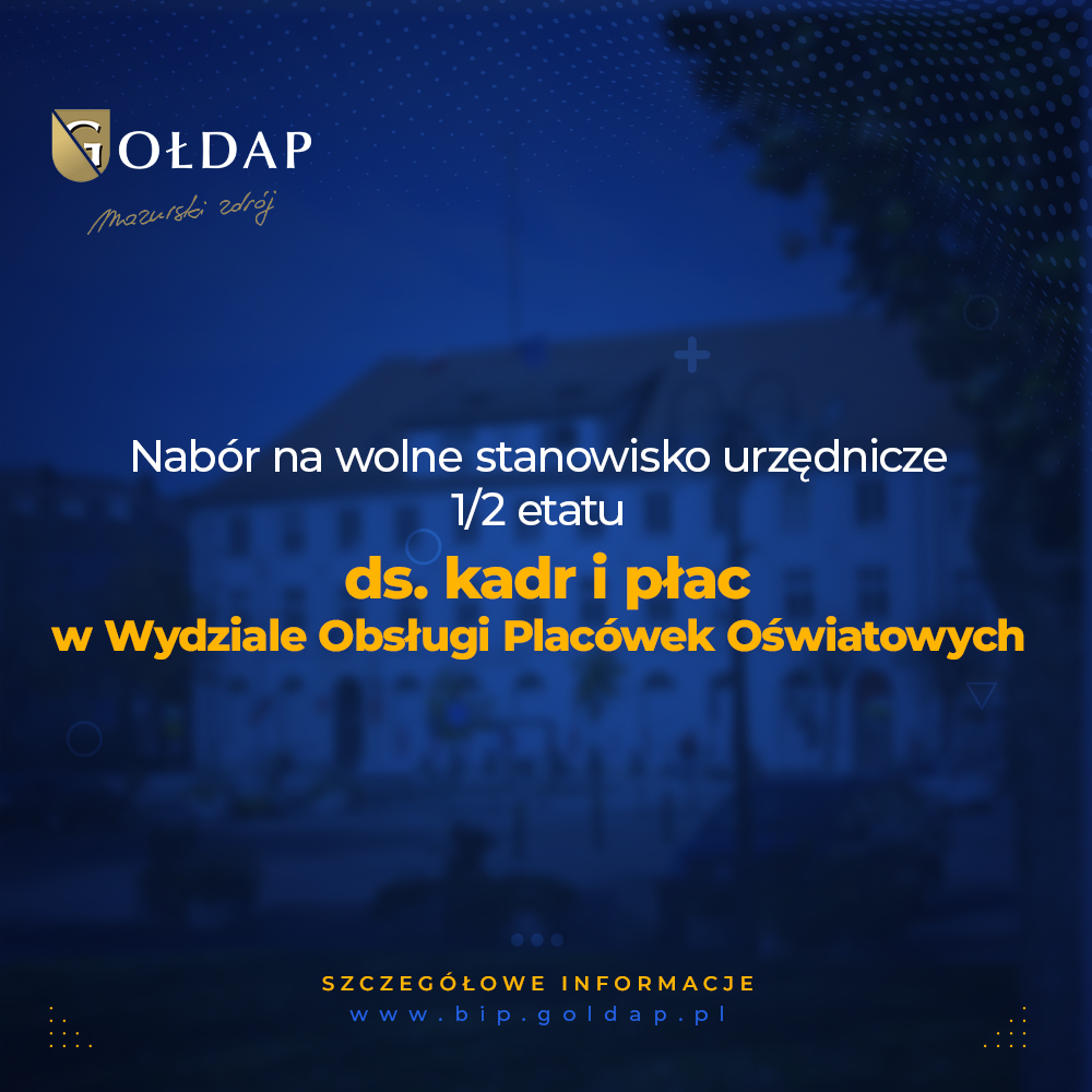 Nabór na stanowisko ds. kadr i płac w Gołdapi