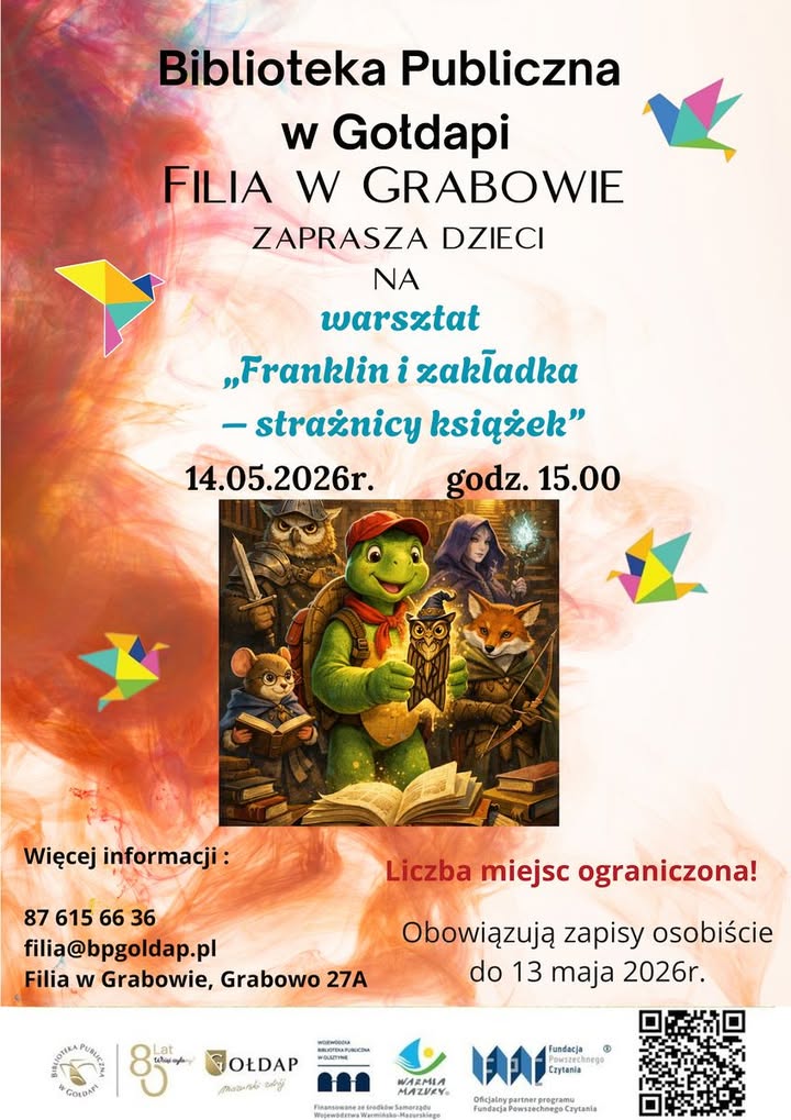 Warsztat literacko-plastyczny w filii w Grabowie dla dzieci
