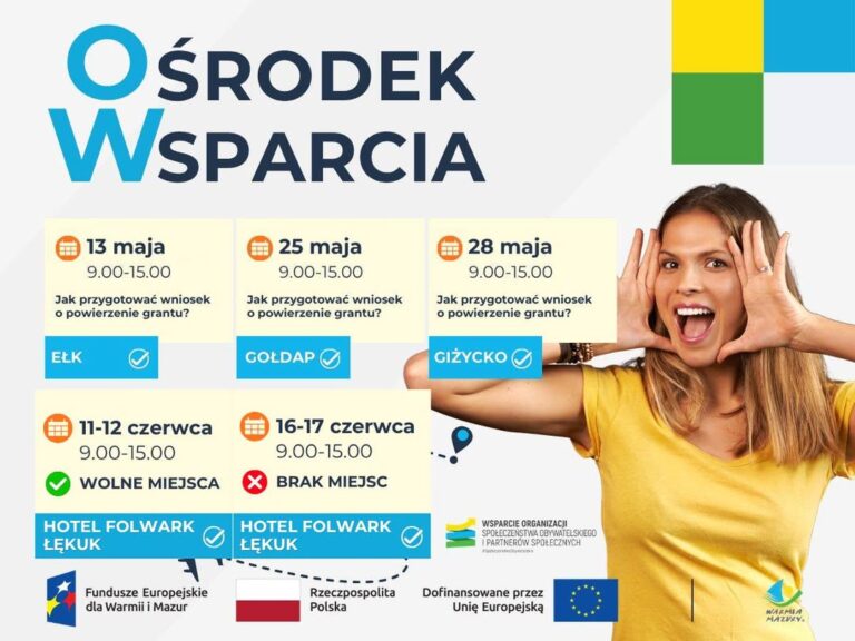 Szkolenia dla NGO w Ełku: wsparcie w realizacji projektów unijnych