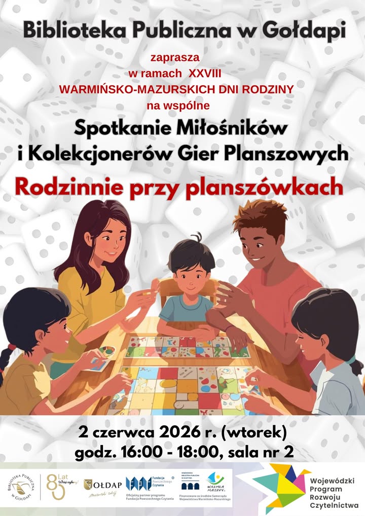 Rodzinne spotkanie przy planszówkach w Gołdapi