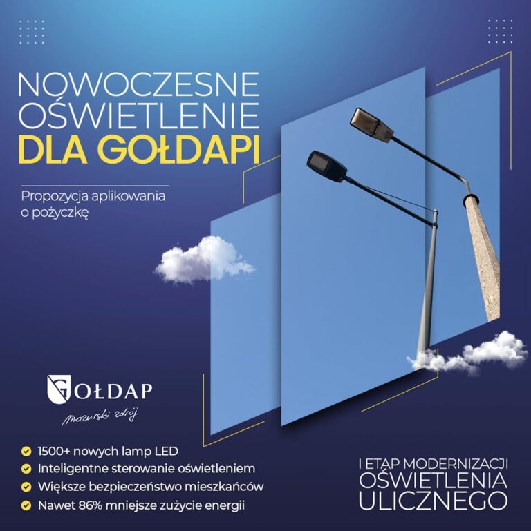 Nowoczesne oświetlenie w Gołdapi – radni zdecydują o modernizacji ulicznego oświetlenia