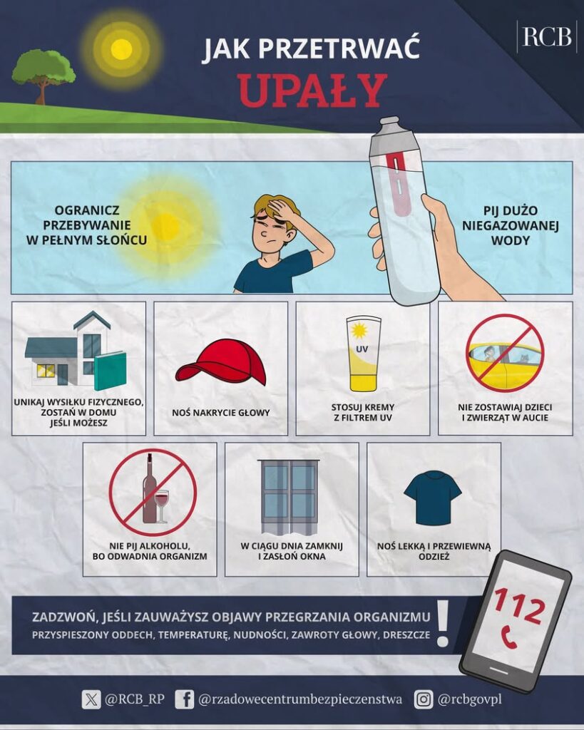 Zagrożenia zdrowotne związane z nadchodzącymi upałami