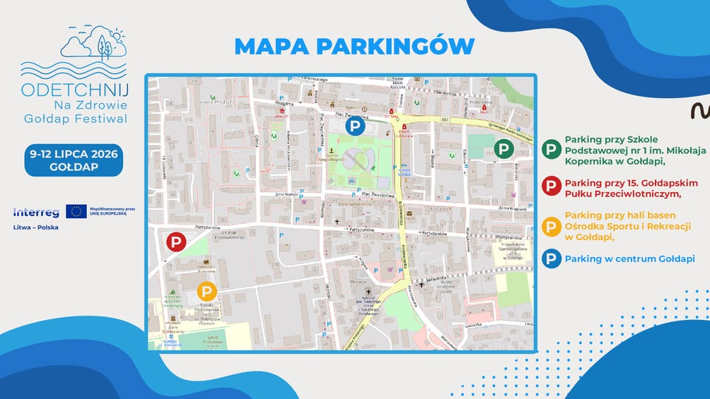 Bezpłatne parkingi na festiwalu Odetchnij Na Zdrowie w Gołdapi