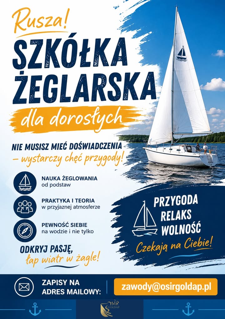 Szkółka żeglarska OSiR Gołdap dla dorosłych – zapisz się już dziś!