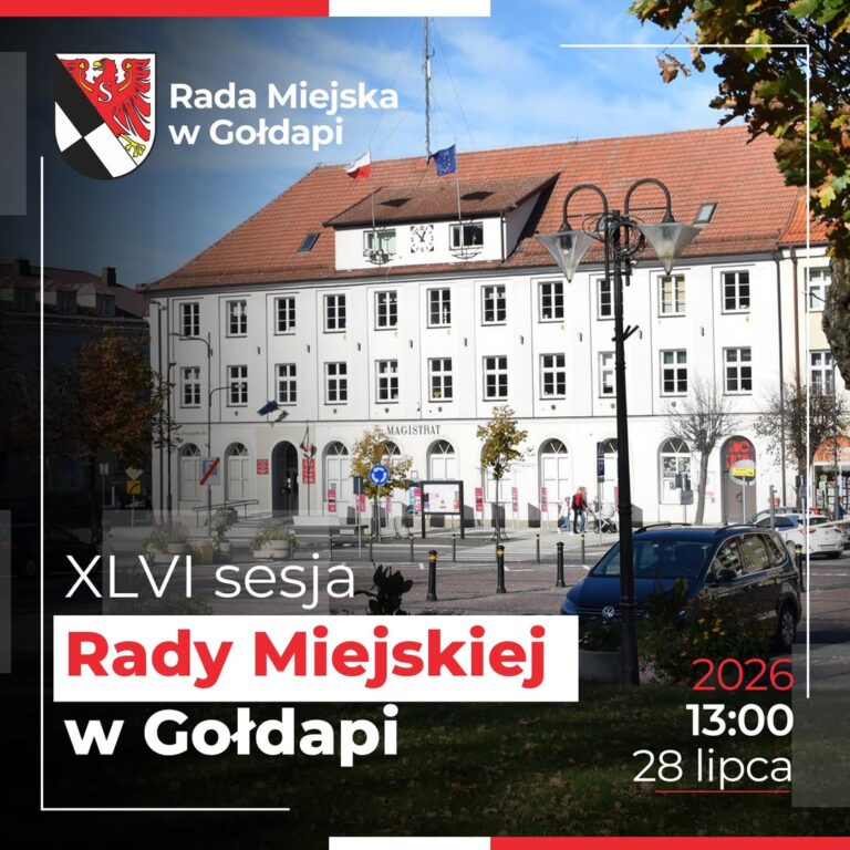 XLVI sesja Rady Miejskiej w Gołdapi – szczegóły obrad i transmisja online