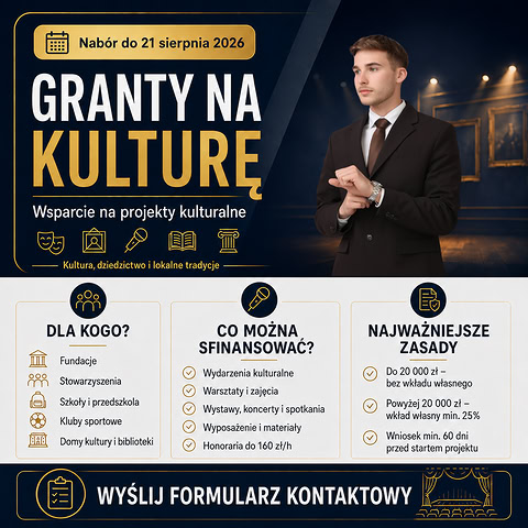 Możesz zdobyć do 20 000 zł na projekty kulturalne - nabór trwa do 21 sierpnia 2026 r.