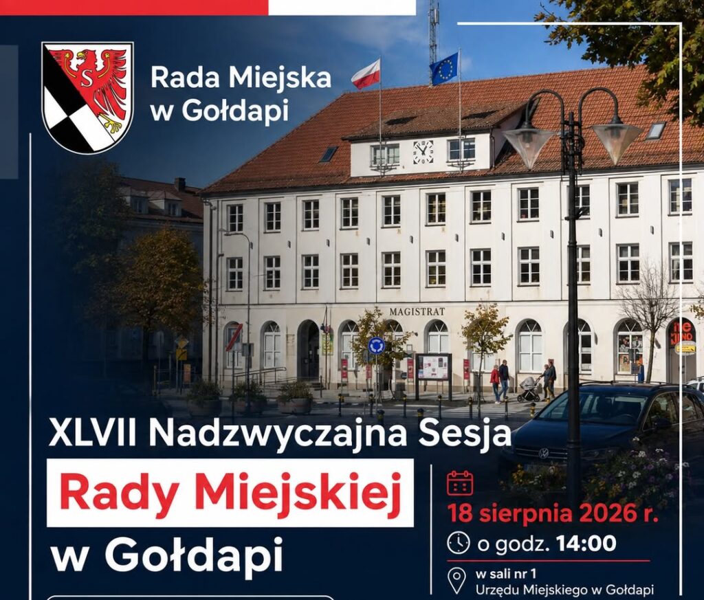 XLVII sesja Rady Miejskiej w Gołdapi już dziś o 14:00