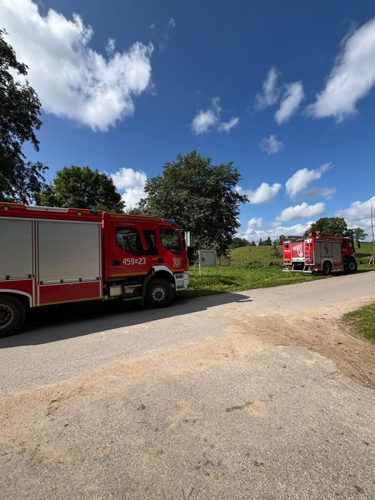 Otwarcie mieszkania w Audyniszkach z udziałem służb ratunkowych