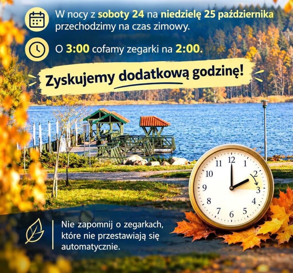Przechodzimy na czas zimowy – cofamy zegarki w nocy z soboty na niedzielę